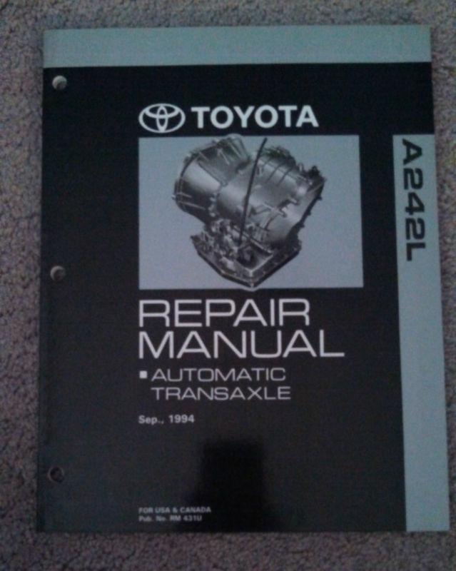 Toyota tercel automatic transmission repair manual (a242l) 