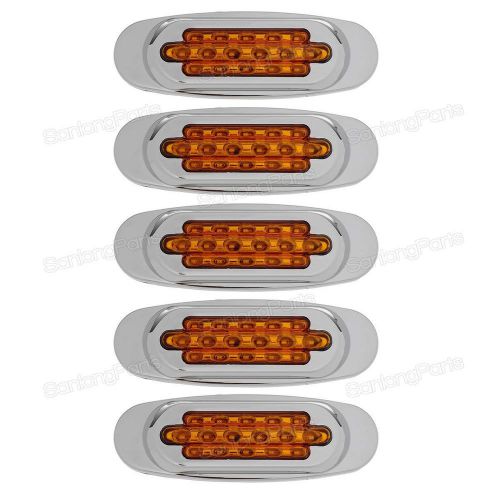 5 amber led marker light 16 diodes cab &amp; sleeper kits marker light turn signal