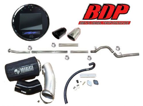 Tbolt guage dpf delete tuner with 5&#034; flo pro exhaust absolute performance intake