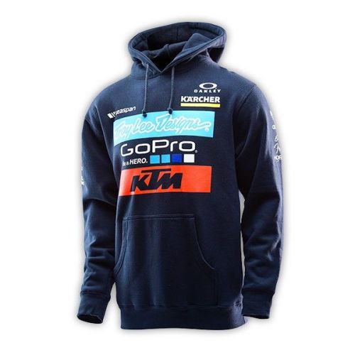 Troy lee designs 2016 ktm team mens pullover hoodie navy blue/orange