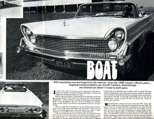 1959 lincoln continental mark iv 5 page article