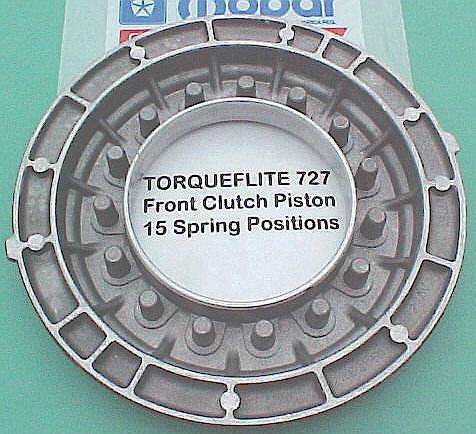 Torqueflite 727 1962 &amp; later hemi front clutch apply piston: 15 spring positions