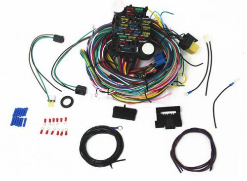 Universal 20 circuit wiring harness kit street rod hot rod race muscle car