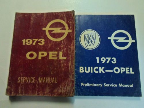 1973 buick opel service repair manual 2 vol set water damaged worn stained oem