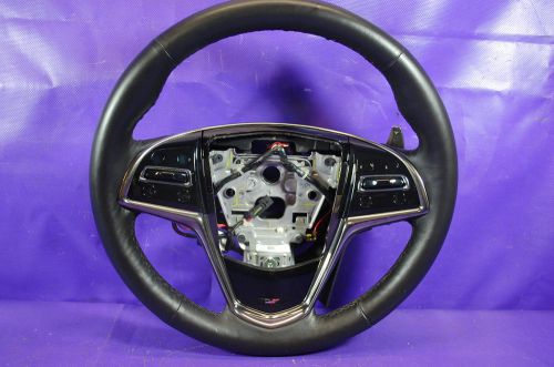 2014 cadillac cts v black leather steering wheel w/paddle shifters cts-v oem