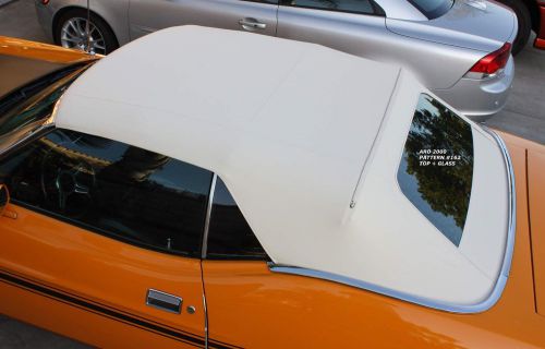 Ford mustang / mercury cougar 1971-73 convertible top+glass - white vinyl