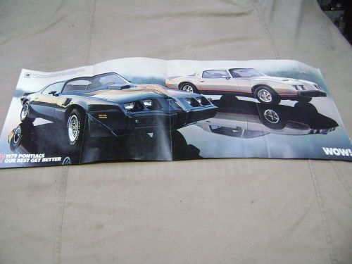 1979 pontiac trans &amp; firebird big poster / magazine ad 11 x29.5 &#034;