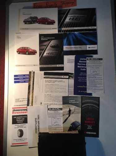 2013 subaru legacy &amp; outback owner&#039;s manual w/case #0032