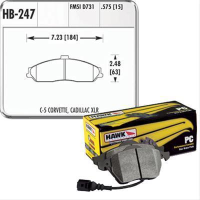 Hawk performance ceramic brake pads hb247z-575