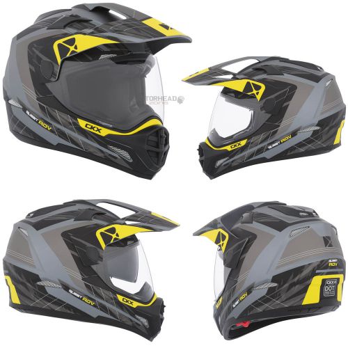 Dual sport helmet off road ckx quest rsv liberty yellow/black mat small adult