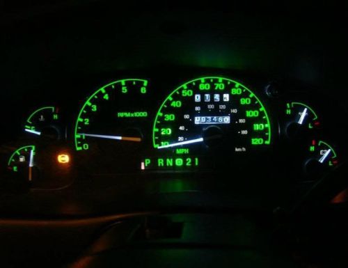 Dash instrument cluster gauges green smd leds lights kit fits 01-03 ford ranger