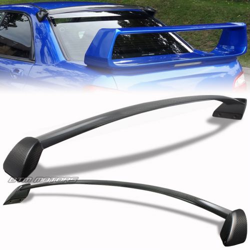 Real carbon fiber rear window roof spoiler wing for 02-07 subaru impreza sedans