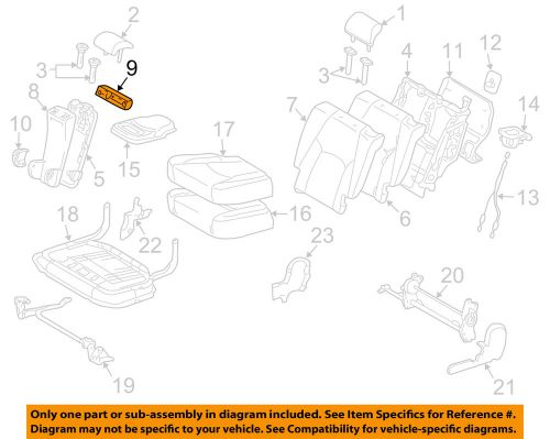 Toyota oem 04-07 highlander second row seats-support panel cover 7297848020c0