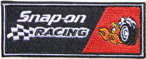Snap on racing logo socket box kit set tool patch on iron on embroidered bag cap