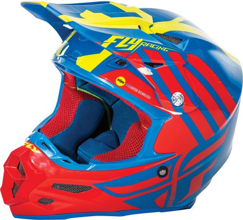 Fly racing 73-4203xs f2 carbon mips zoom helmet blue/red/hi-vis xs