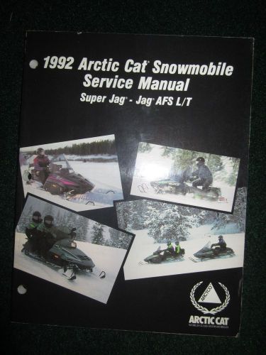 1992 arctic cat snowmobile service repair shop manual jag afs l/t super jag