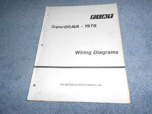 1978 fiat super brava wiring diagrams technical training factory oem booklet
