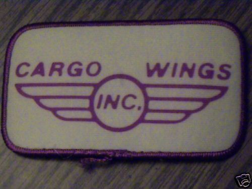 Vtg. cargo wings inc. airline advertising loading and unloading company patch