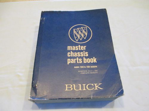 1940-1964 buick master chassis parts catalog book nos buick gm parts