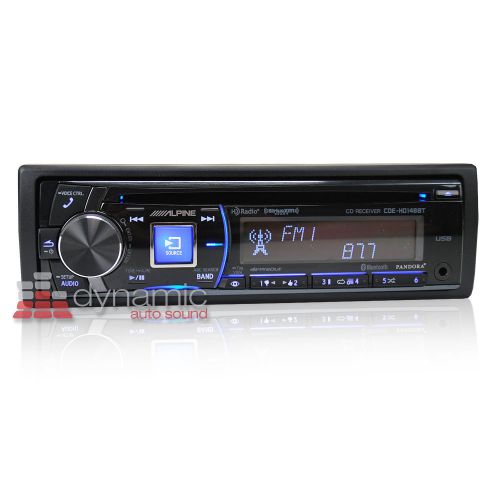 Alpine cde-hd148bt car stereo receiver w/bluetooth, hd radio &amp; siriusxm new