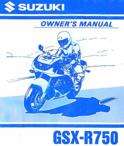1999 suzuki gsx-r750 motorcycle owners manual -gsx r 750 -suzuki-gsxr750