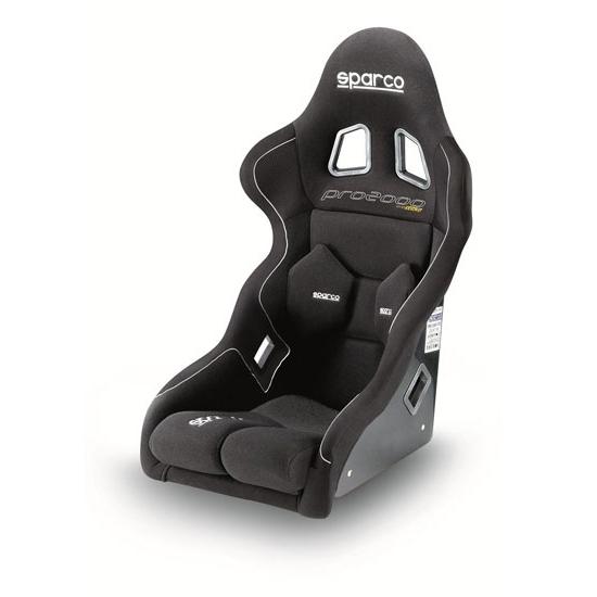 New sparco 00808fnr black pro 2000 racing seat, fia approved, non-slip fabric