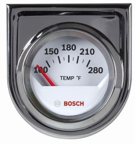 Bosch 2&#034; electrical water / oil temperature gauge white / chrome bezel fst8201