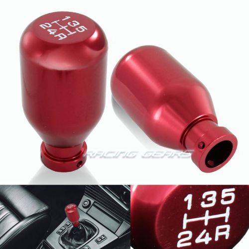 Universal type r style red 5 speed manual aluminum gear stick shift shifter knob