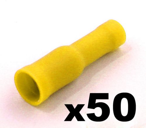 50x yellow female bullet connector insulated crimp terminals electrical wiring
