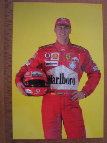 Ferrari unnumbered card of michael schumacher ~ blank back #1