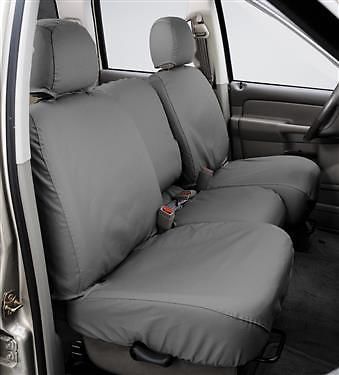 Covercraft ss3359pcgy custom-fit front bench seat covers-polycotton fabric, grey