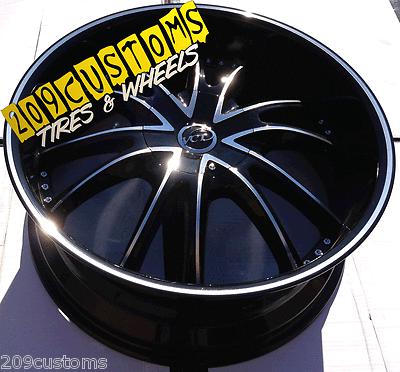 (4) 22" inch wheels rims tires vct bossini 5x115 chrysler 300 2004 2005 2006 
