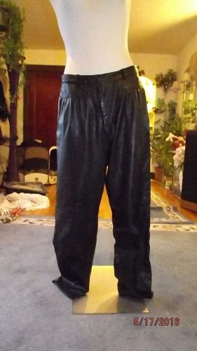 Toffs black leather women&#039;s pants size 30