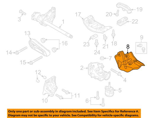 Porsche oem 10-16 panamera engine transmission mounting-heat shield 94811521872