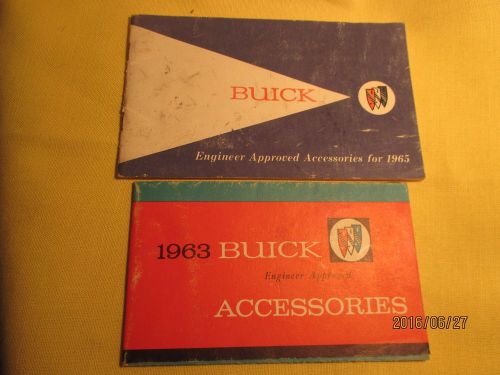 1963 &amp; 1965 buick accessory manuals