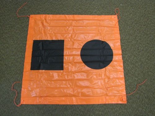 S.o.s. sos emergency distress orange signaling flag - us coast guard approved