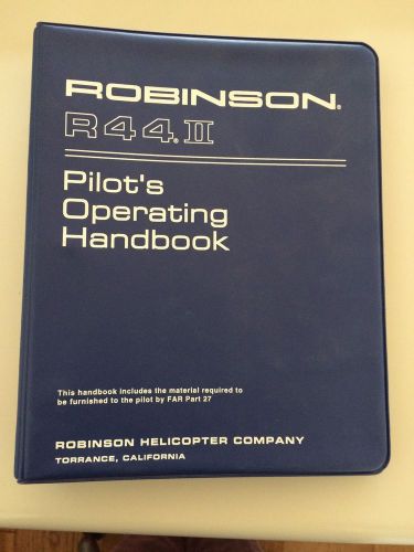 Helicopter robinson r44 ii flight manual operating handbook