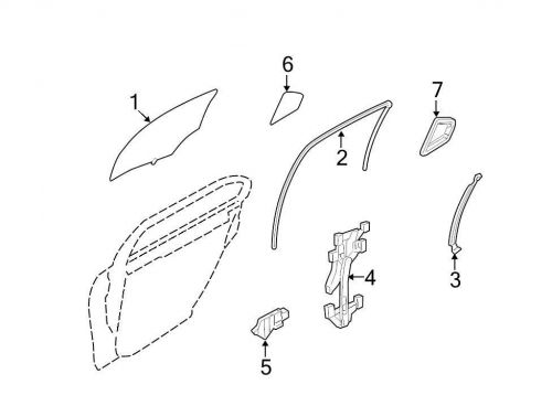 Ford oem door window molding 6e5z5425797a image 3