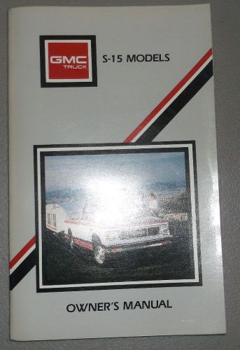 1988 gmc s15 pickup truck owners manual original