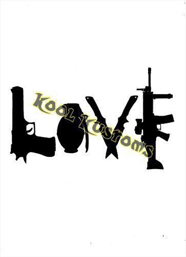 Vinyl decal sticker love guns...gun rights....nra...car truck window