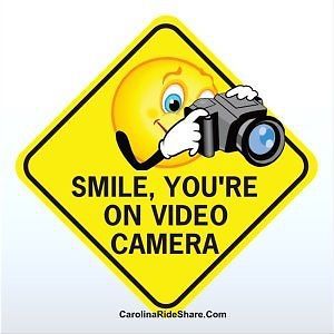 Car video recording warning window decal