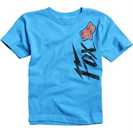 Fox racing lynx toddler kid short sleeve t-shirt electric blue lg
