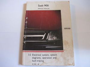 1989-90 saab 900, 3:2 electrical system fault tracing service repair manual
