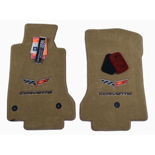 2007-2013 chevrolet c6 corvette floor mats vette cashmere - 32oz 2-ply usa made