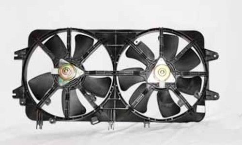 Dual radiator and condenser fan assembly tyc 620450 fits 00-02 mazda 626