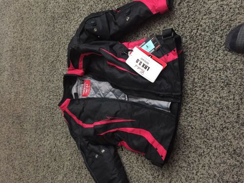 Black/pink ladies cortech motorcycle jacket (s) new wth tags