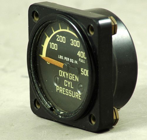 Aircraft oxygen cylinder pressure gauge 0 - 500 psi aircraft ratrod hotrod or ?