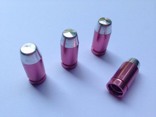 20pcs aluminum pink color bullet designer novelty car tire valve stems cap,dust