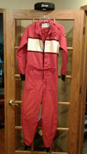 Pyrotect racing suit, one piece, medium racequip, used, red