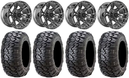 Madjax nitro chrome golf wheels 12&#034; 23x10-12 ultracross tires yamaha